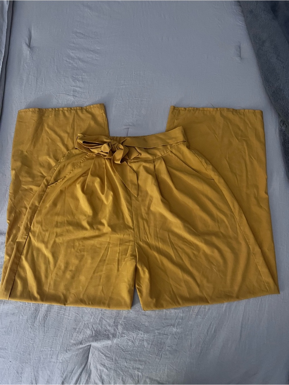 Lili Collection Golden Mustard Tie-Waist Chinos